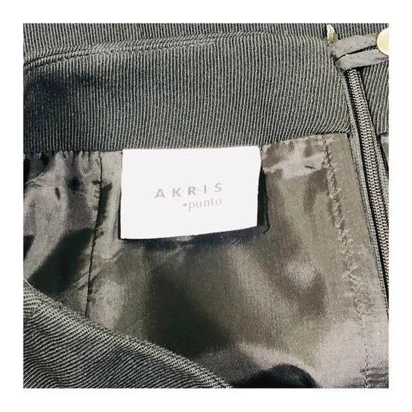 Akris Punto Wool Black Knee Length Pencil Skirt - Picture 9 of 12